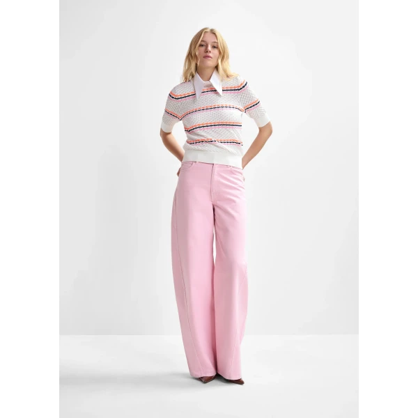 Essentiel Antwerp Pink barrel-leg jeans, view 6