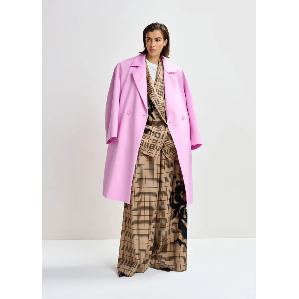 Essentiel Antwerp Pink double-breasted coat, view 2