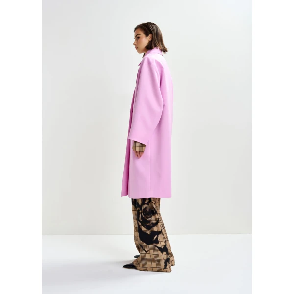 Essentiel Antwerp Pink double-breasted coat, view 4