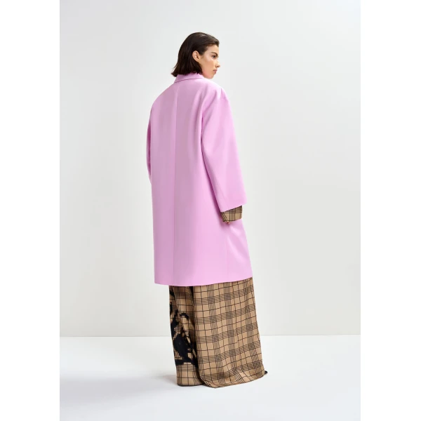 Essentiel Antwerp Pink double-breasted coat, view 5