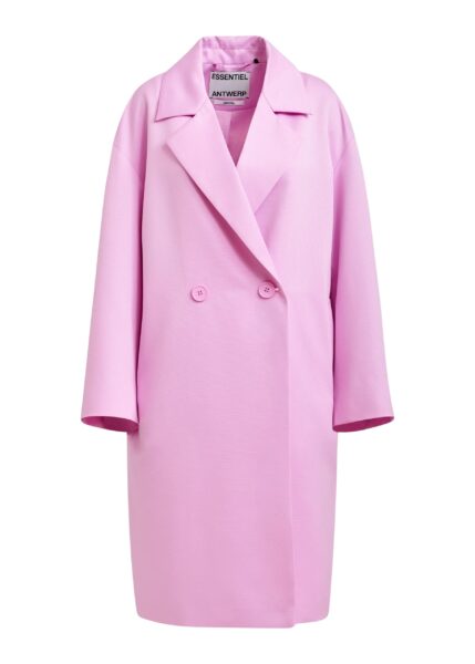Pink double-breasted coat