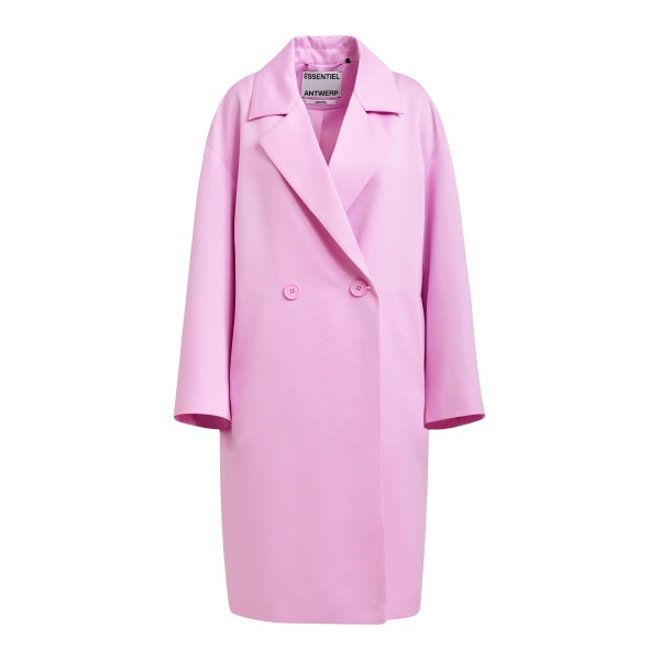 Pink double-breasted coat