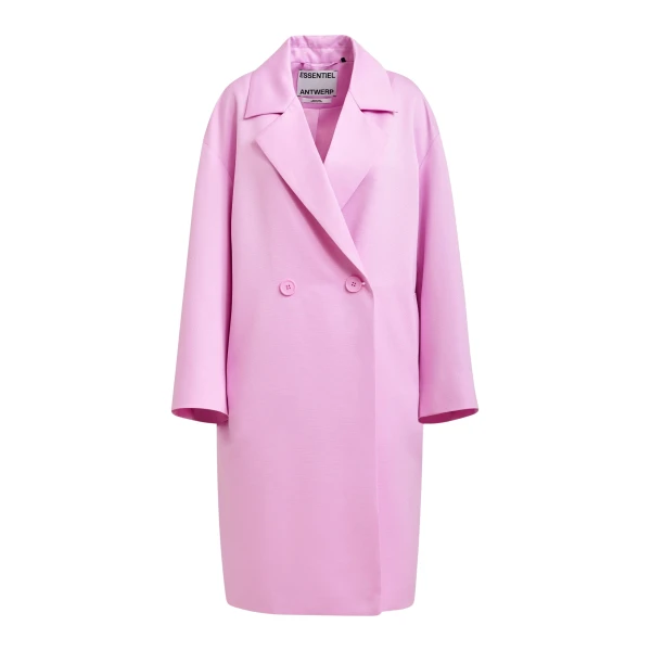 Essentiel Antwerp Pink double-breasted coat
