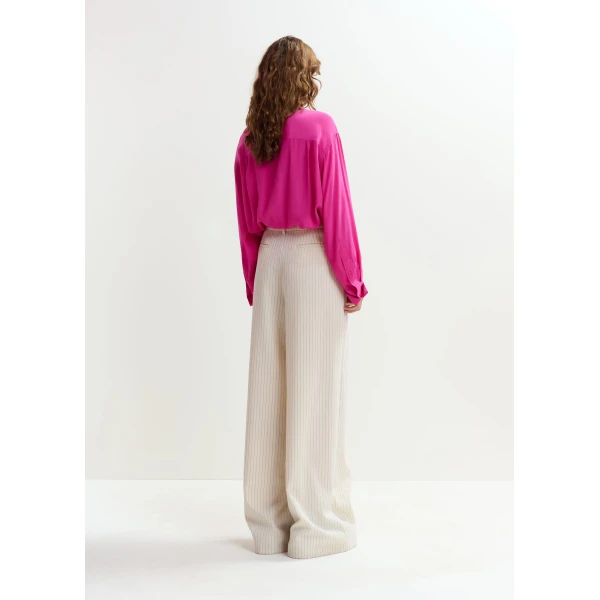 Essentiel Antwerp Pink oversized tie-collar shirt, view 6