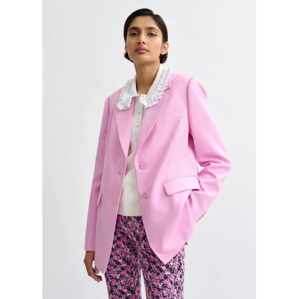 Essentiel Antwerp Pink single-breasted blazer, view 2
