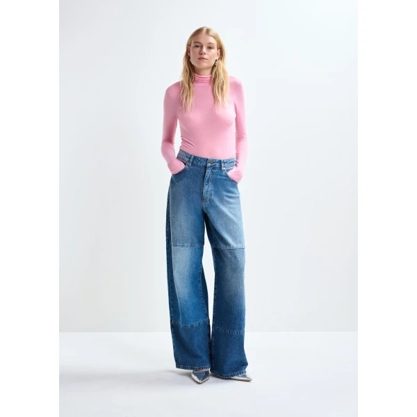Essentiel Antwerp Pink turtleneck sweater, view 6