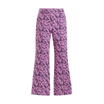 Essentiel Antwerp Purple, pink and black jacquard low-waist flared pants