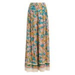 Essentiel Antwerp Purple, red and multicolor silk-blend floral print wide-leg pants