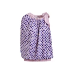 Essentiel Antwerp Purple sequin-embellished asymmetric top with neck-tie ribbon