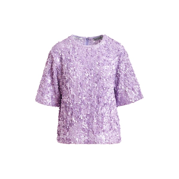 Purple sequin-embellished top