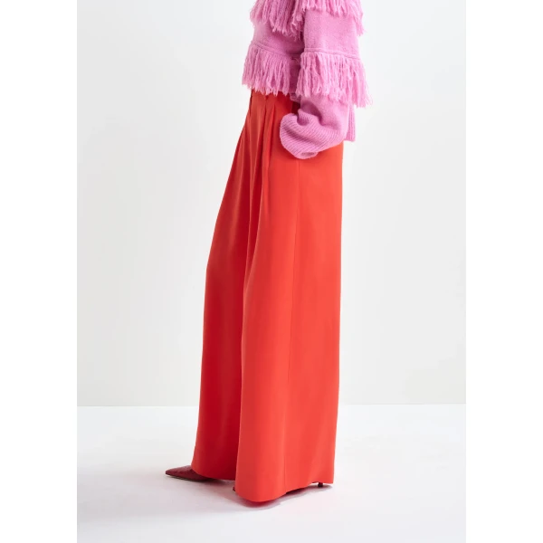 Essentiel Antwerp Red wide-leg pants, view 4