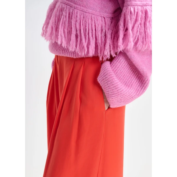Essentiel Antwerp Red wide-leg pants, view 6