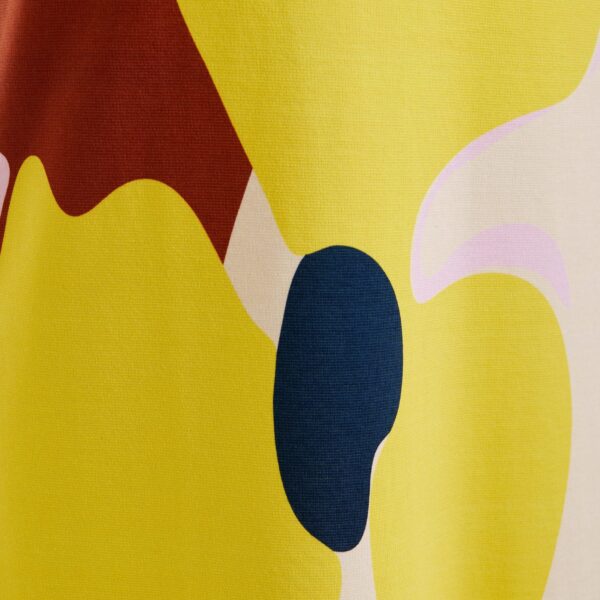 Essentiel Antwerp Rust, cream and yellow strapless maxi dress with oversized floral print, view 6