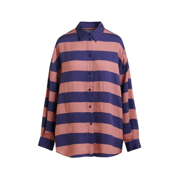 Vintage pink and purple oversized striped shirt