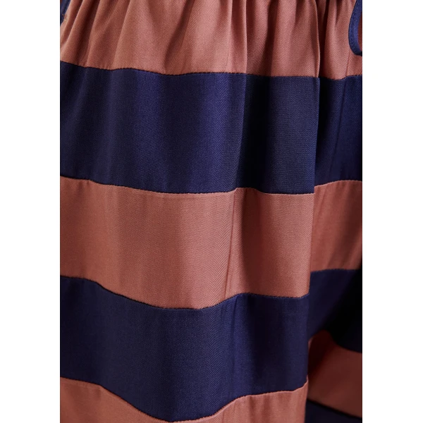 Essentiel Antwerp Vintage pink and purple striped mini sports shorts, view 6