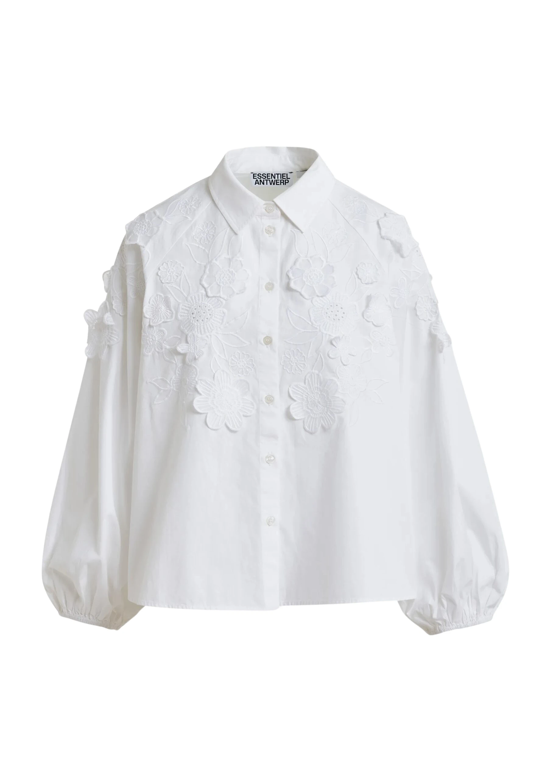 Essentiel-Antwerp-White-cotton-shirt-with-applique-flowers-scaled68775_nobg Essentiel Antwerp White cotton shirt with appliqué flowers
