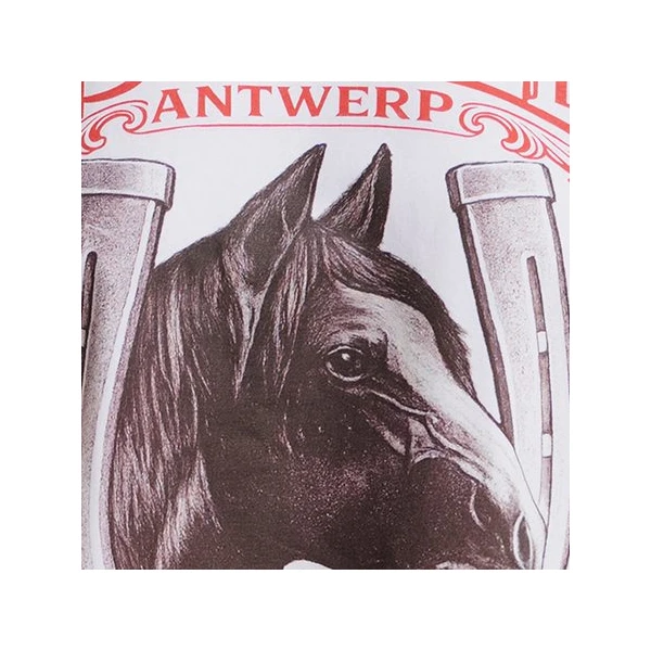 Essentiel Antwerp White, grey and red horseshoe and horse head oversized T-shirt, Year of the Horse online-exclusive Top, view 5