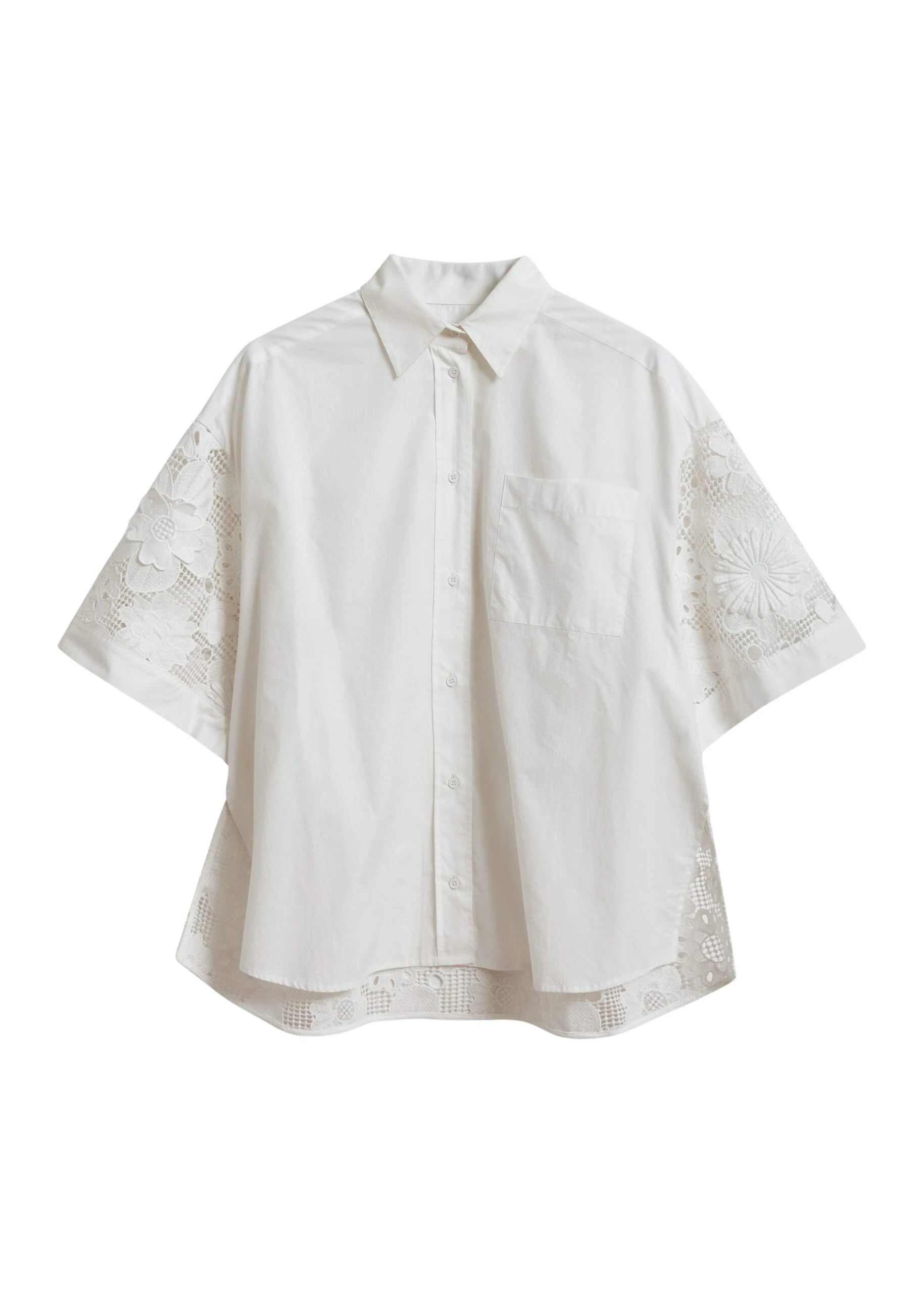 Essentiel-Antwerp-White-oversized-cotton-short-sleeve-shirt-with-lace-inserts-scaled13941_nobg Essentiel Antwerp White oversized cotton short-sleeve shirt with lace inserts