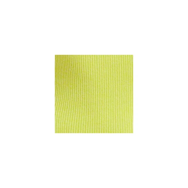 Essentiel Antwerp Yellow cotton-blend ribbed polo with rhinestone-encrusted buttons Top, view 2