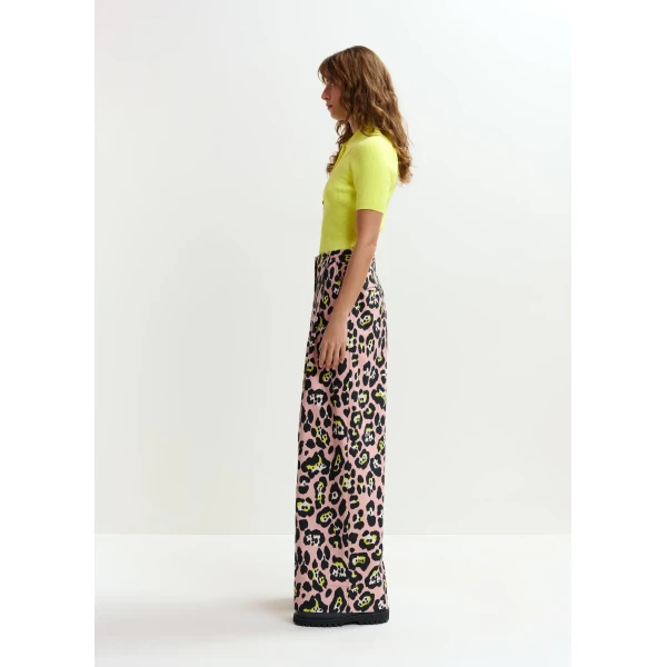 Essentiel Antwerp Yellow cotton-blend ribbed polo with rhinestone-encrusted buttons Top, view 5