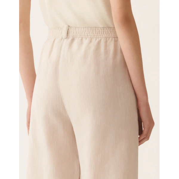 Fabiana Filippi Amelia Jogging Pants in Natural Linen Fabric, view 5