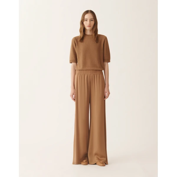 Fabiana Filippi Amelia Pants in Enver Satin, Wicker, view 3