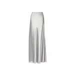 Fabiana Filippi Asymmetric Skirt in Aqua Satin