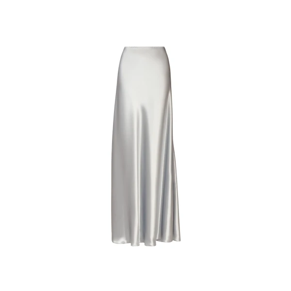 Fabiana Filippi Asymmetric Skirt in Aqua Satin