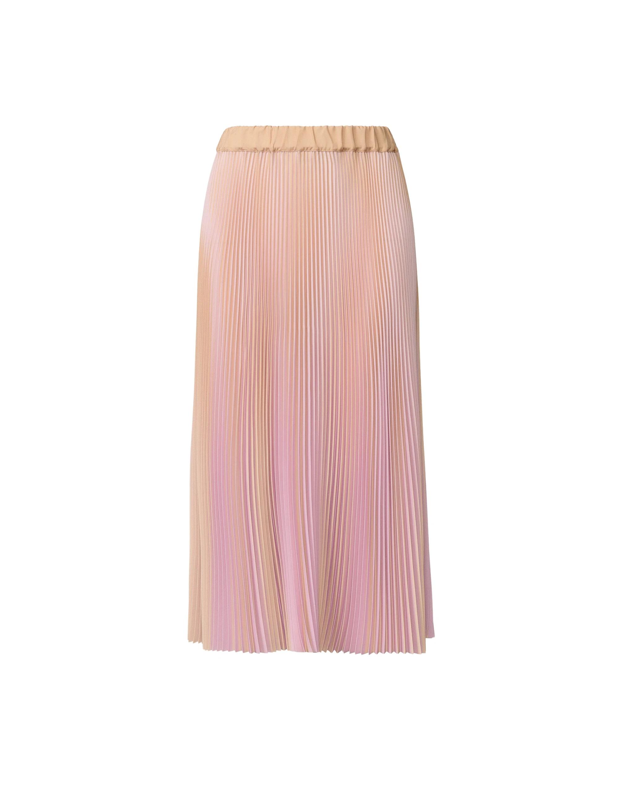 Fabiana Filippi Bicolor Pleated Satin Skirt in Pink