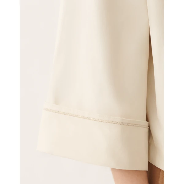 Fabiana Filippi Boxy Caban in Trench Cotton, Butter Coat, view 6
