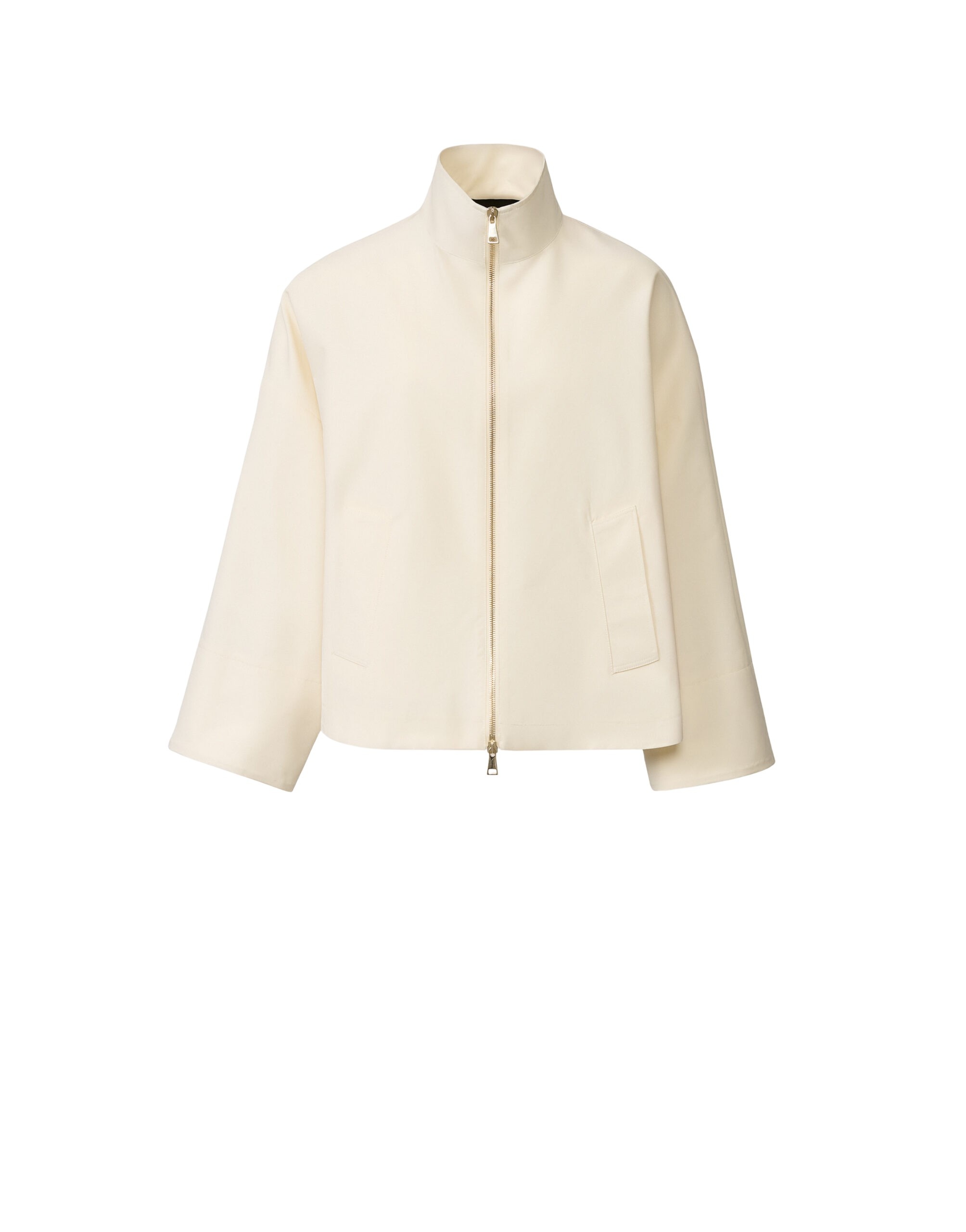 Fabiana Filippi Boxy Caban in Trench Cotton, Butter Coat