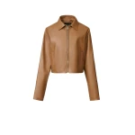 Fabiana Filippi Boxy Jacket in Lissé Nappa, Wicker