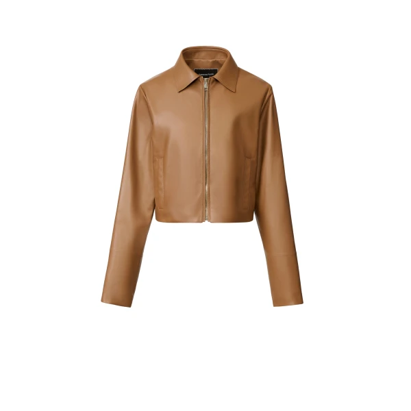 Fabiana Filippi Boxy Jacket in Lissé Nappa, Wicker
