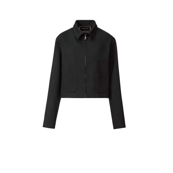 Fabiana Filippi Boxy Jacket in Midnight Blue Milano Stitch Jersey