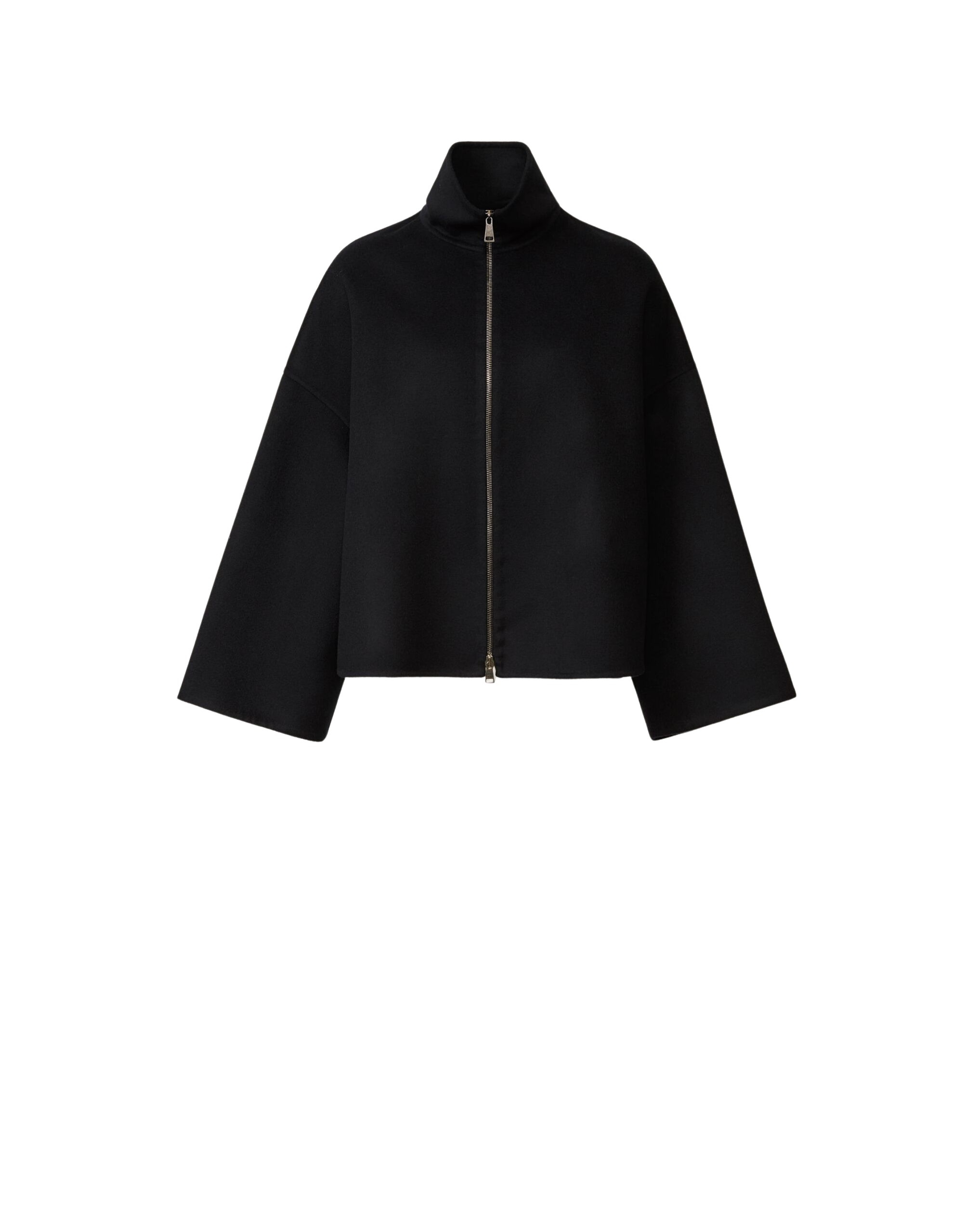 Fabiana Filippi Boxy Wool Double Coat in Night Blue