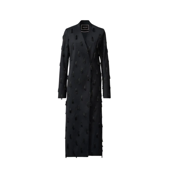 Fabiana Filippi Cady Topcoat in Midnight Blue Coat