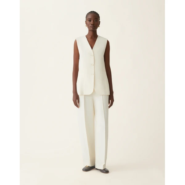 Fabiana Filippi Cady Vest in Butter, view 3