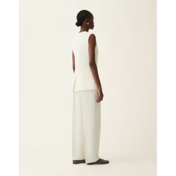 Fabiana Filippi Cady Vest in Butter, view 4