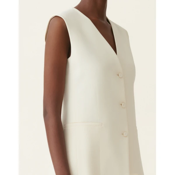 Fabiana Filippi Cady Vest in Butter, view 5