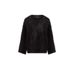 Fabiana Filippi Cape in Platinum and Micro Sequins, Night Blue