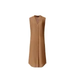 Fabiana Filippi Cardigan Vest in Cotton and Linen with Sequins, Wicker