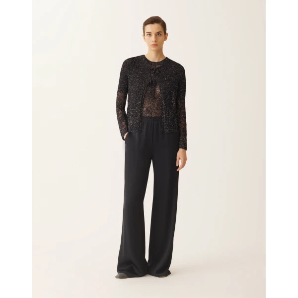 Fabiana Filippi Cardigan in Midnight Blue Micro Sequins, view 3