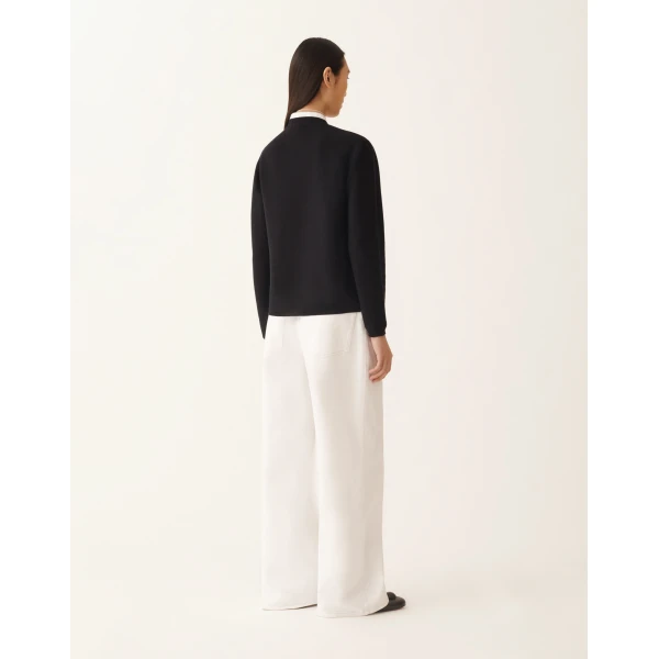 Fabiana Filippi Cardigan in Organic Cotton, Midnight Blue, view 4