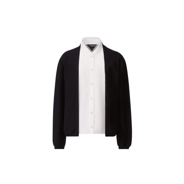 Fabiana Filippi Cardigan in Organic Cotton, Midnight Blue
