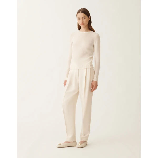 Fabiana Filippi Cashmere Sweater in White, view 3