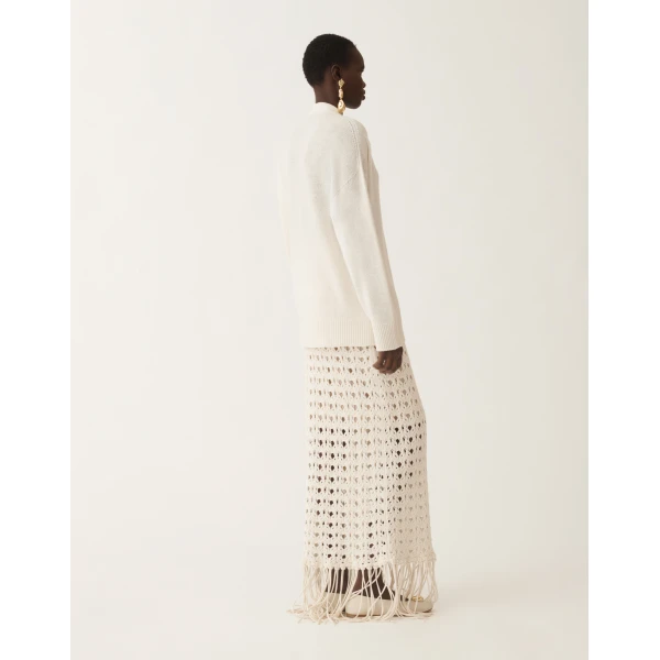 Fabiana Filippi Cashmere Sweater in White, view 4