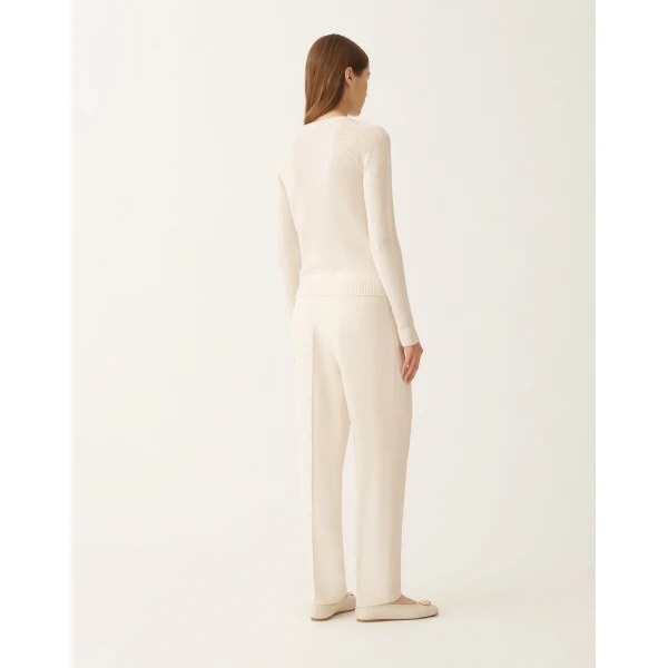Fabiana Filippi Cashmere Sweater in White, view 4