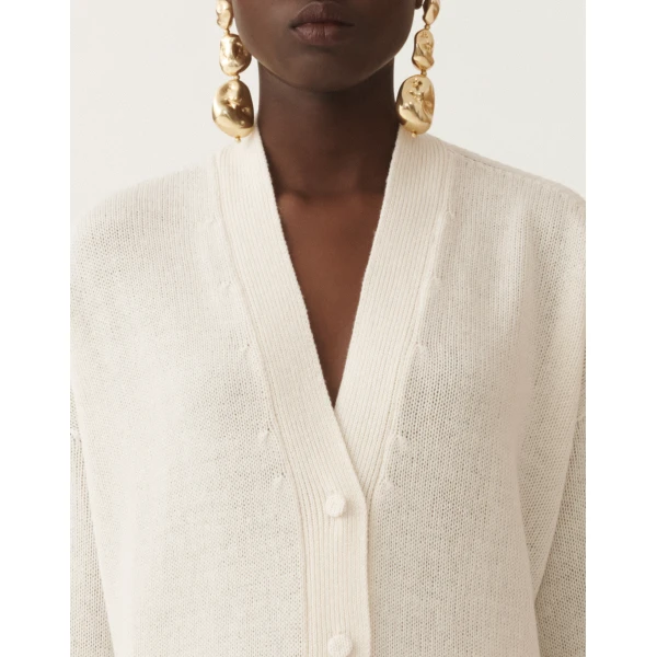 Fabiana Filippi Cashmere Sweater in White, view 5