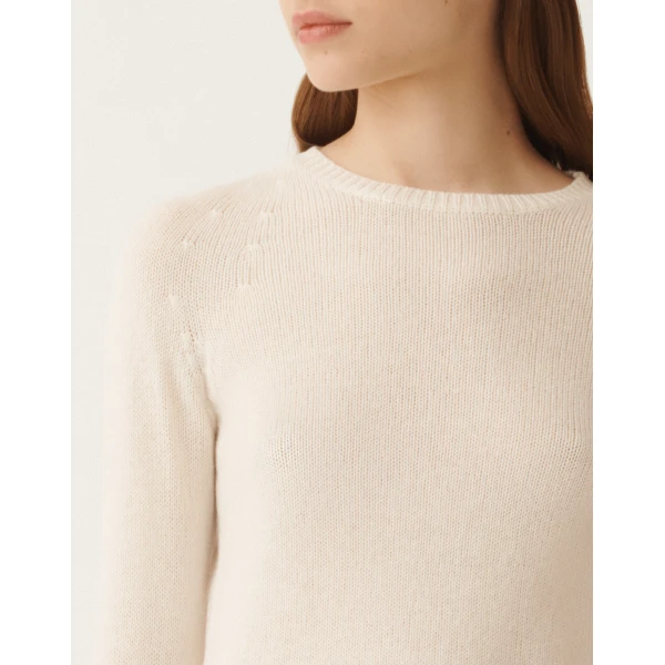 Fabiana Filippi Cashmere Sweater in White, view 5