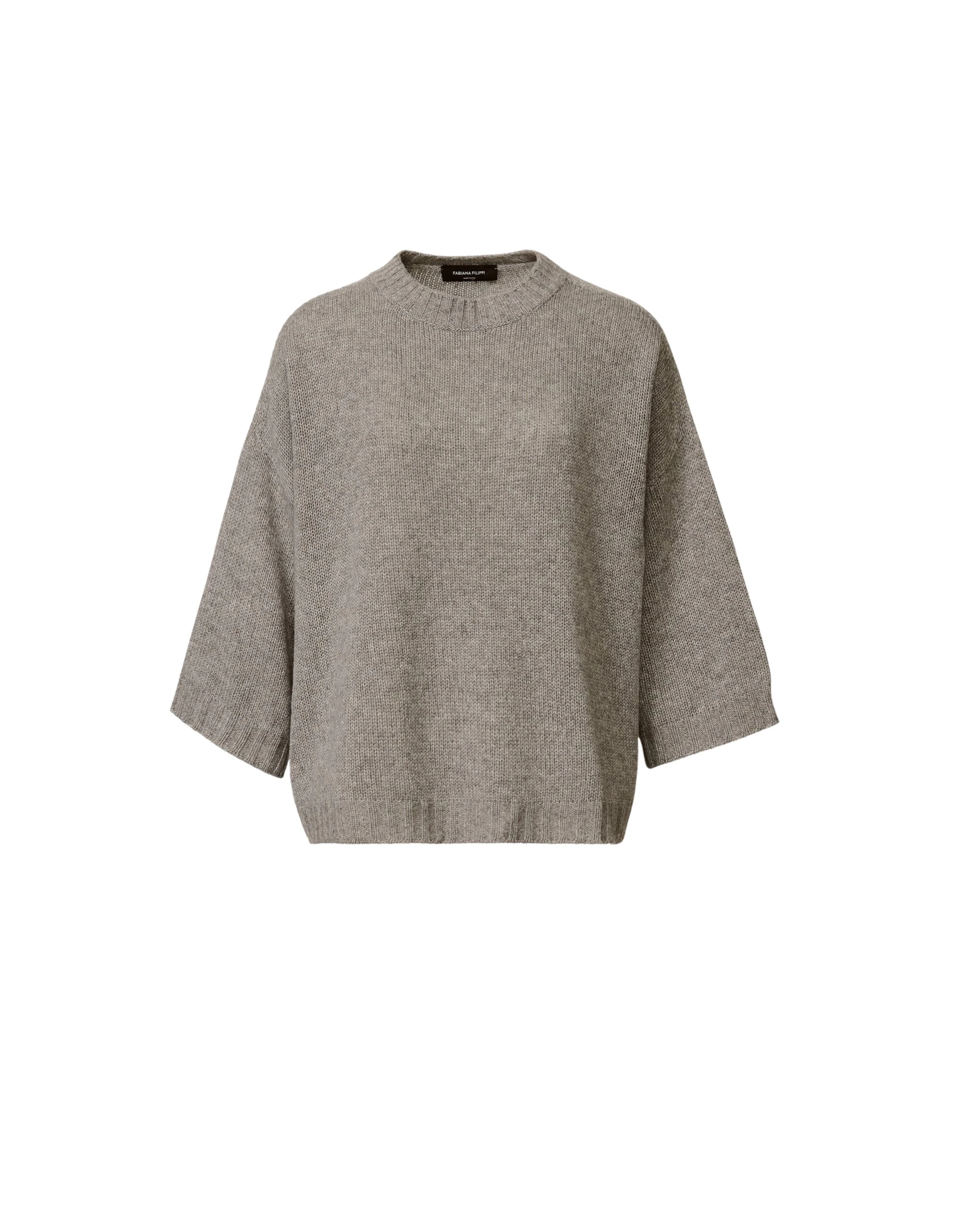 Fabiana Filippi Cashmere T-shirt in Grey Knit